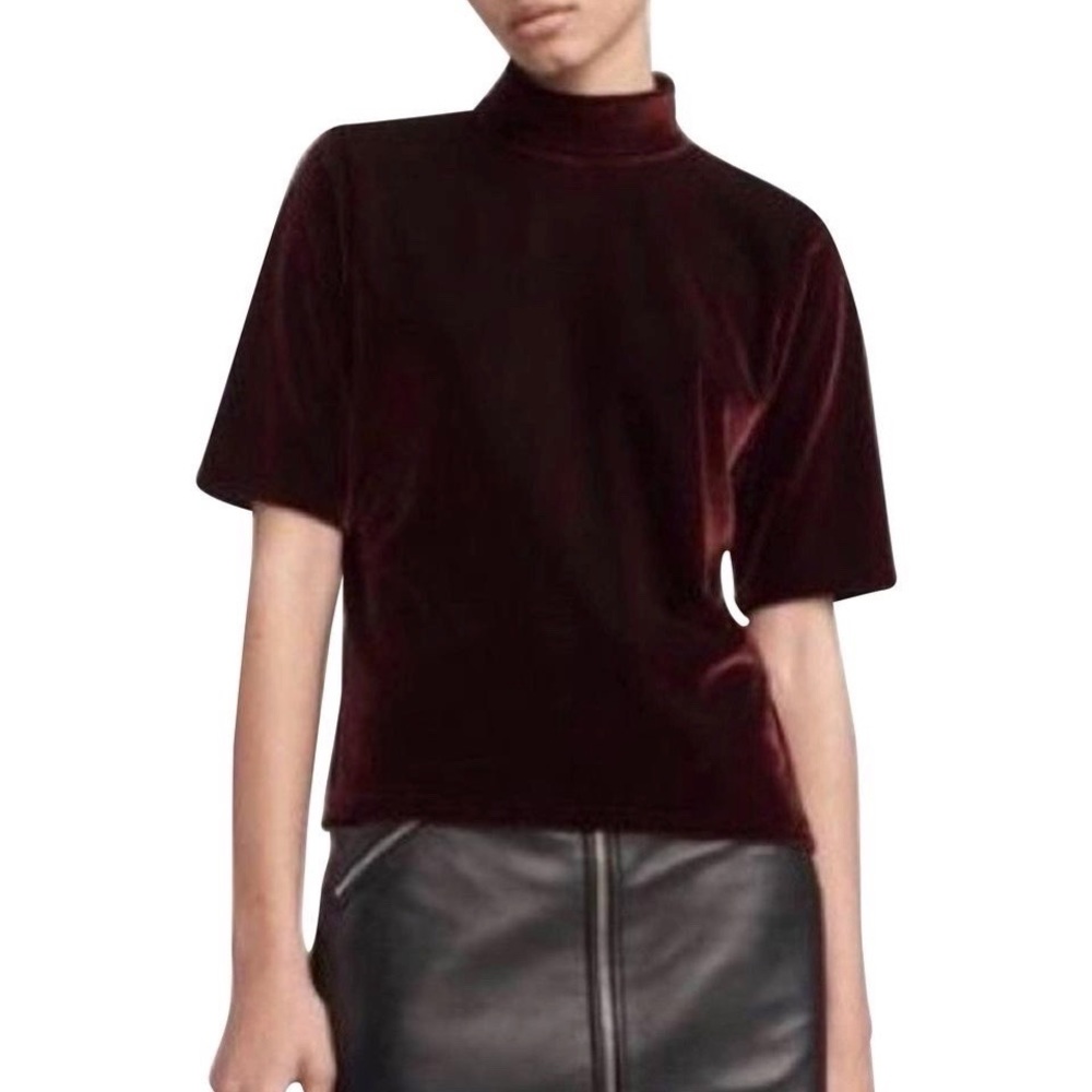 Velvet Mock Neck